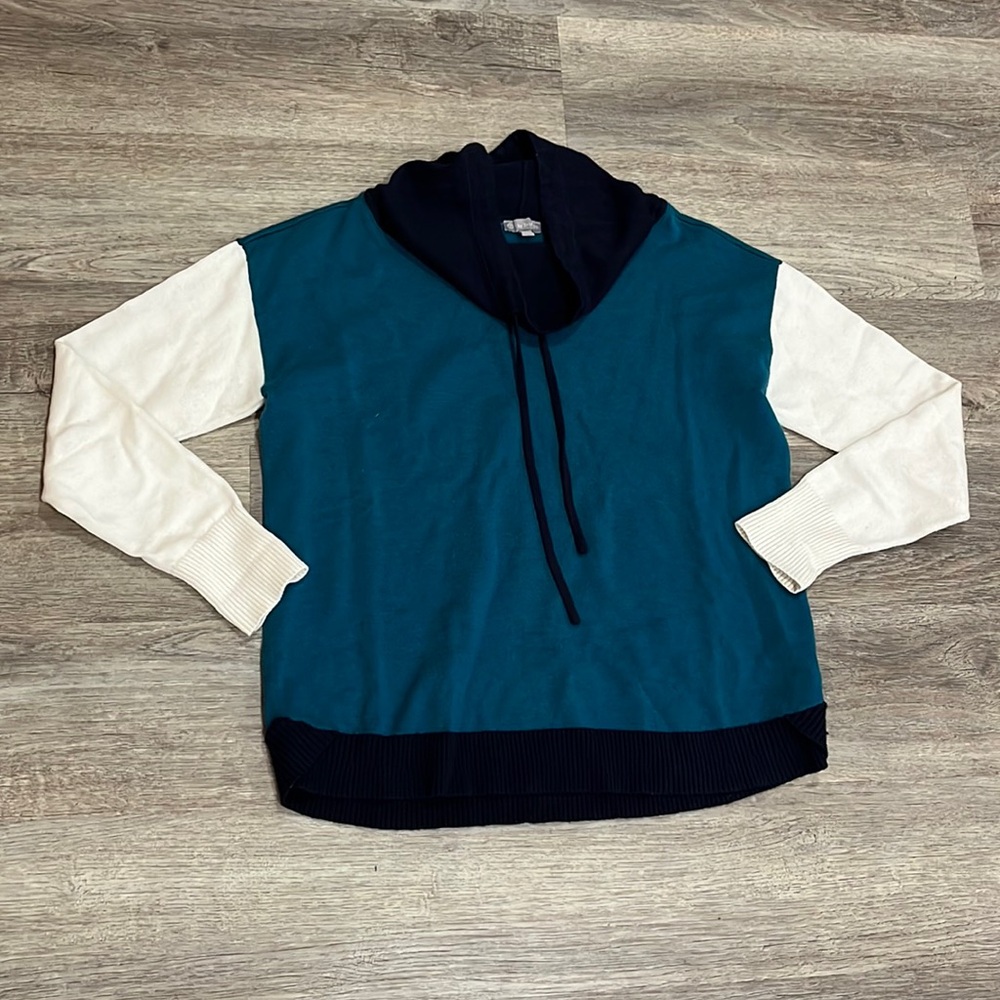 T by Talbots Casual Pullover Colorblock Sweater Size XS